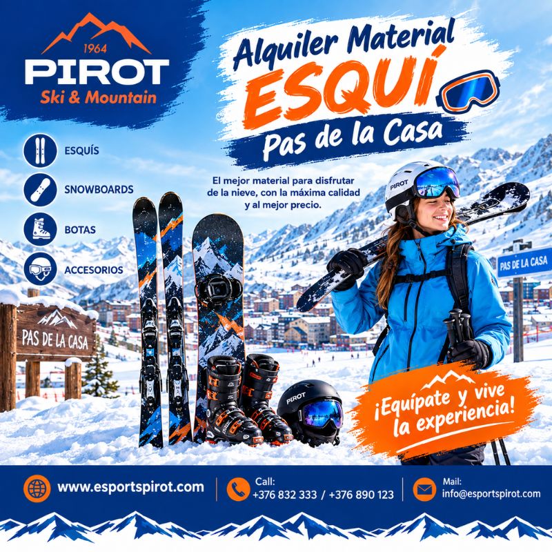 Alquiler Material Esquí Pas de la Casa para tus Vacaciones